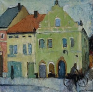The Cyclist, painting